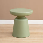 Minimalist Round Plastic End Table for Living Room