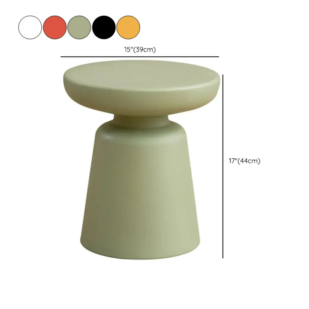 Minimalist Round Plastic End Table for Living Room