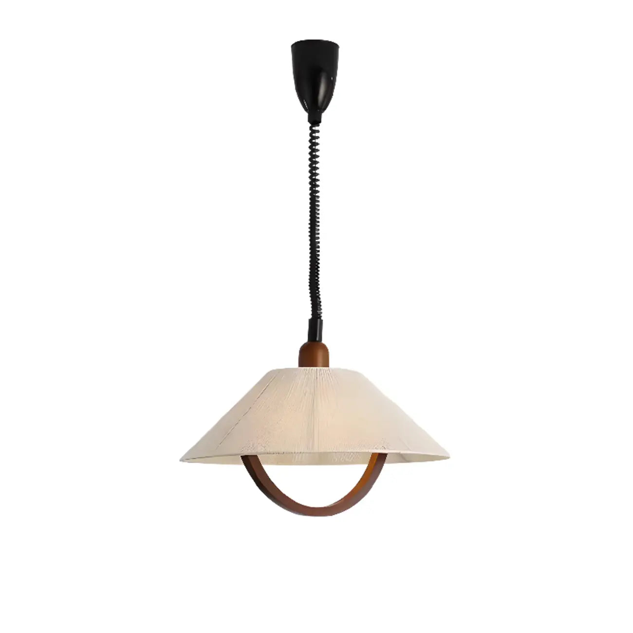 Modern Geometric Fabric Pendant Light Adjustable for Dining