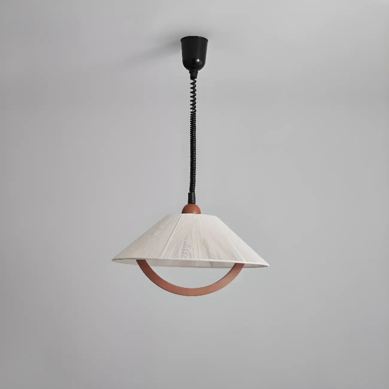 Modern Geometric Fabric Pendant Light Adjustable for Dining