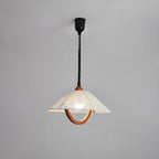 Modern Geometric Fabric Pendant Light Adjustable for Dining