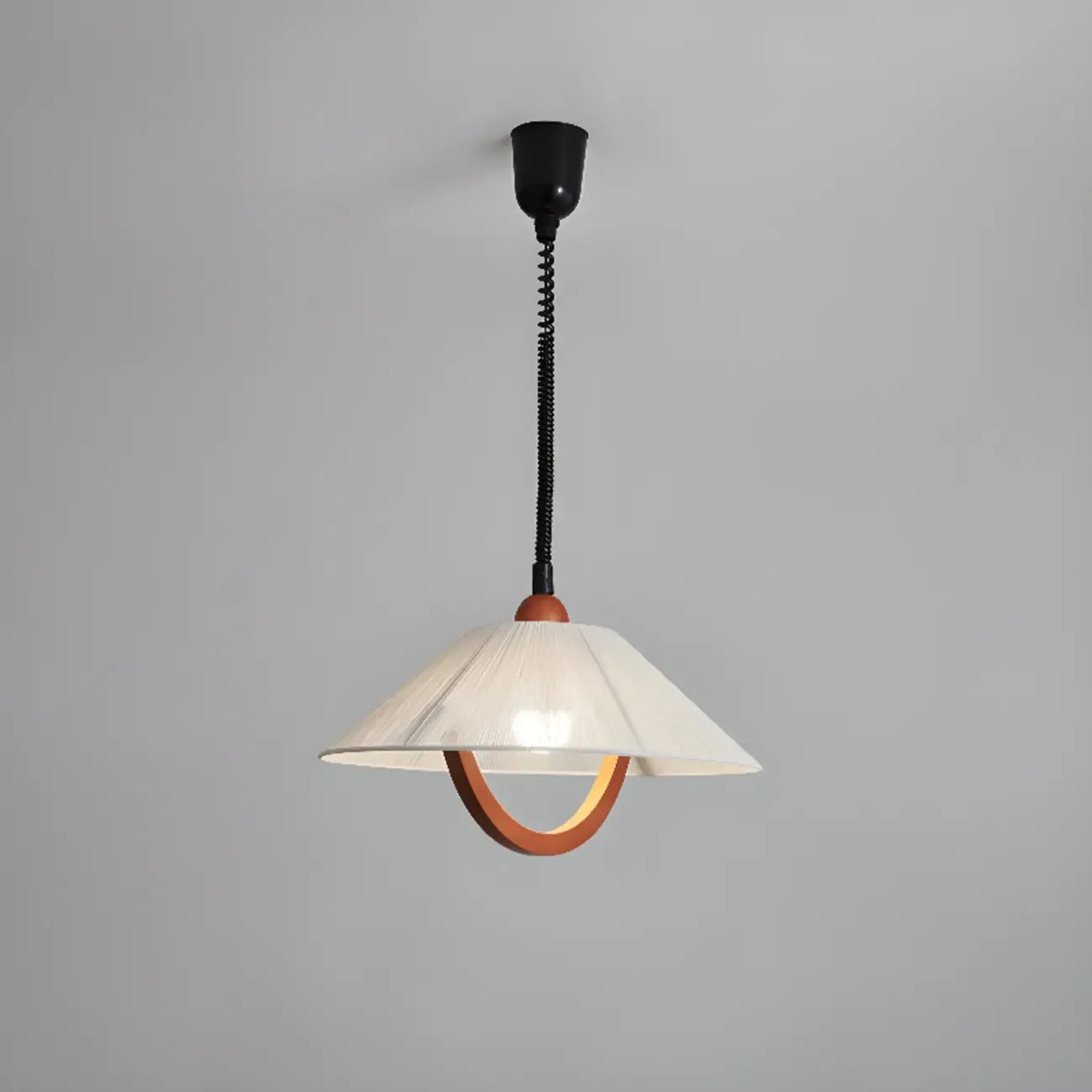 Modern Geometric Fabric Pendant Light Adjustable for Dining