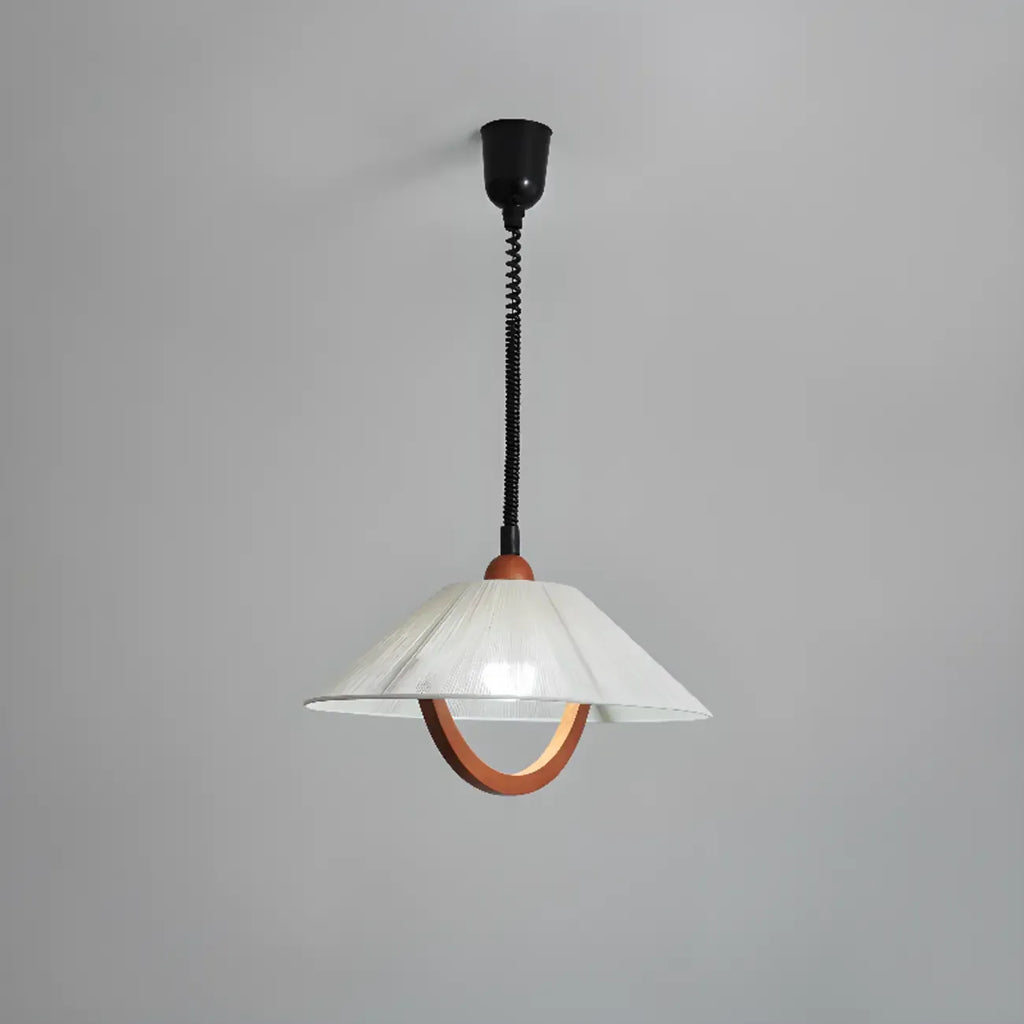 Modern Geometric Fabric Pendant Light Adjustable for Dining