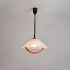 Modern Geometric Fabric Pendant Light Adjustable for Dining