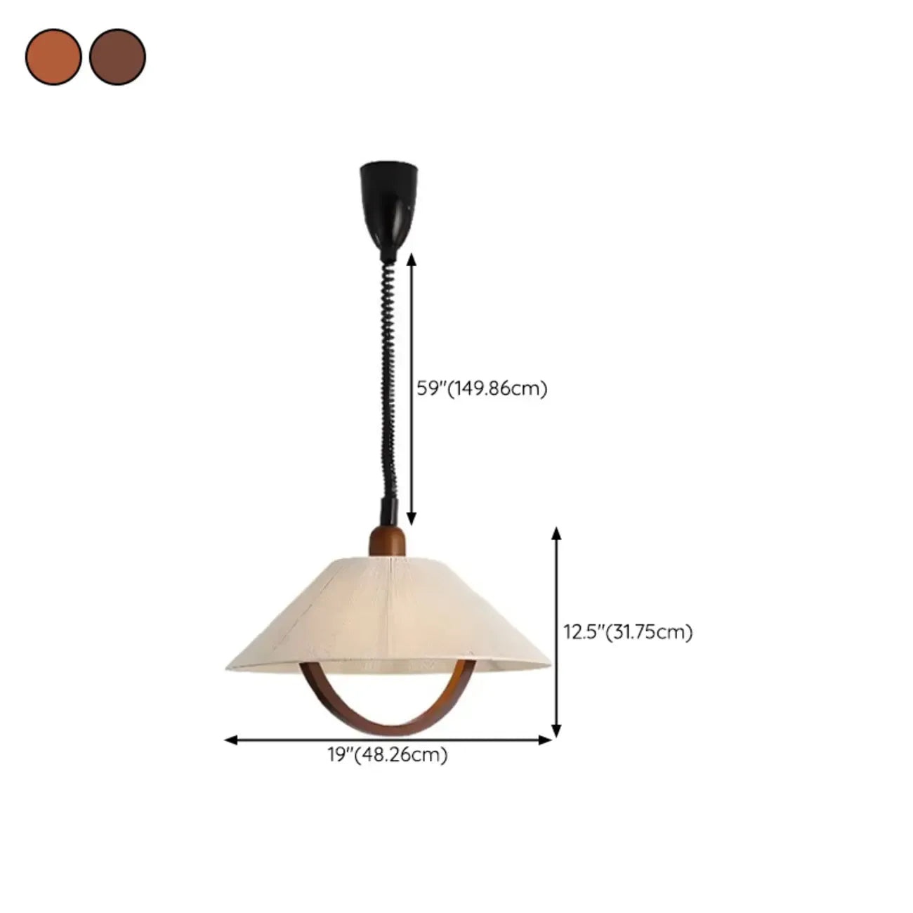 Modern Geometric Fabric Pendant Light Adjustable for Dining