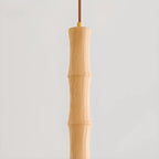 Adjustable Wood & Glass Globe Hanging Pendant Light Fixture