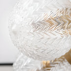 Elegant 6-Light Globe Glass Golden Semi Flush Ceiling Light