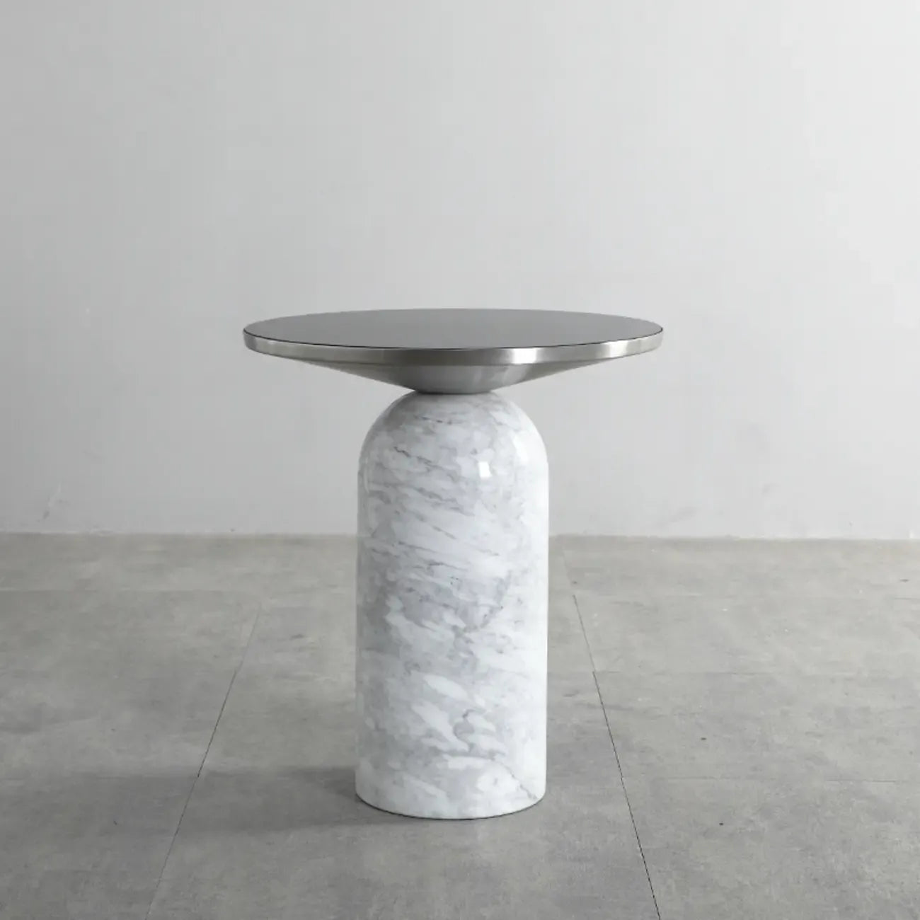 Round Marble Base End Table for Living Room