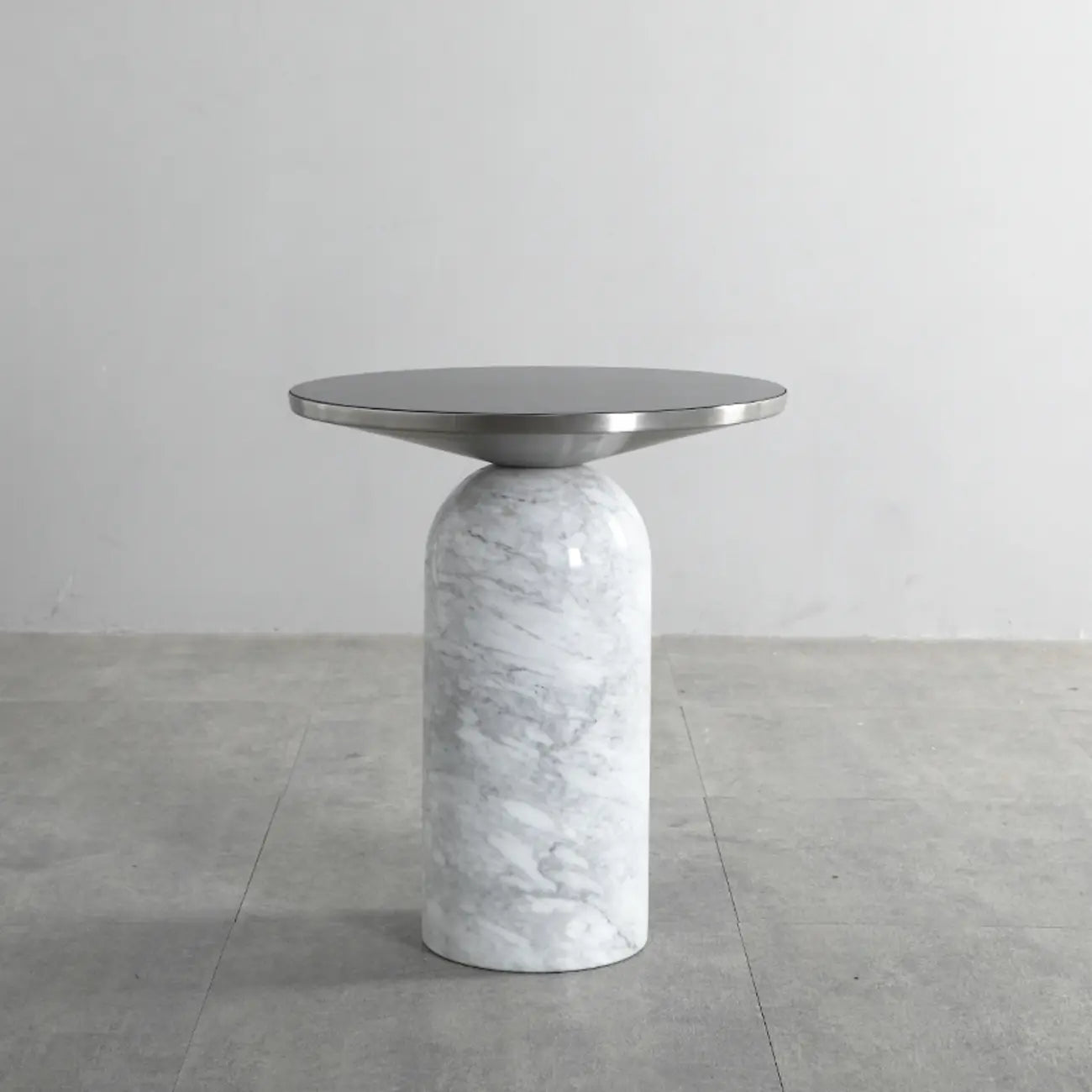 Round Marble Base End Table for Living Room