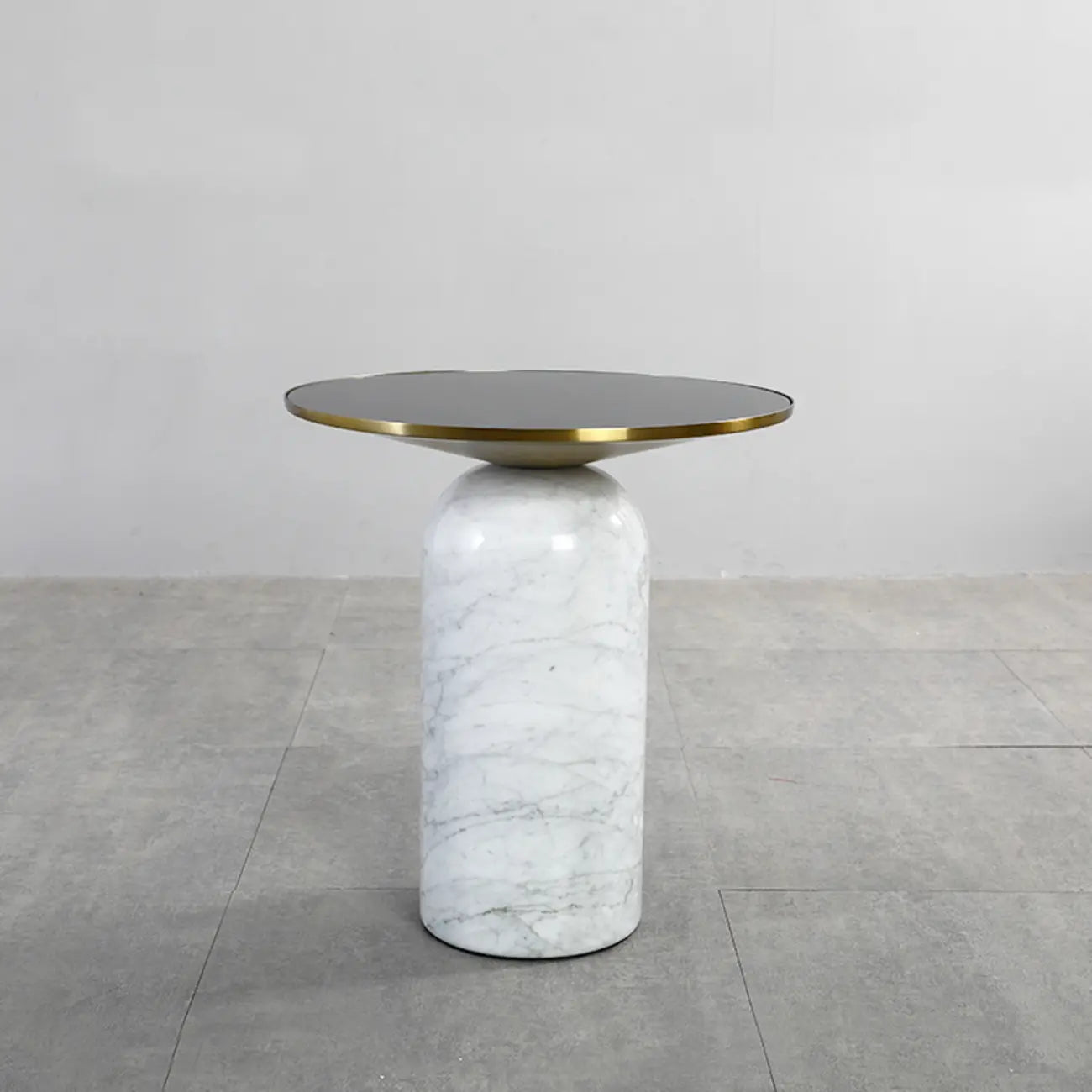 Round Marble Base End Table for Living Room