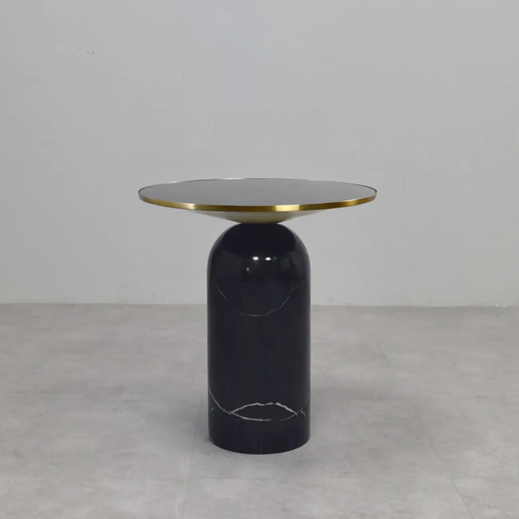 Round Marble Base End Table for Living Room