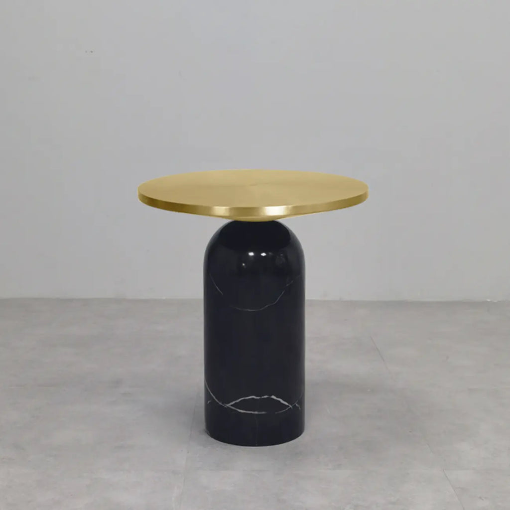 Round Marble Base End Table for Living Room