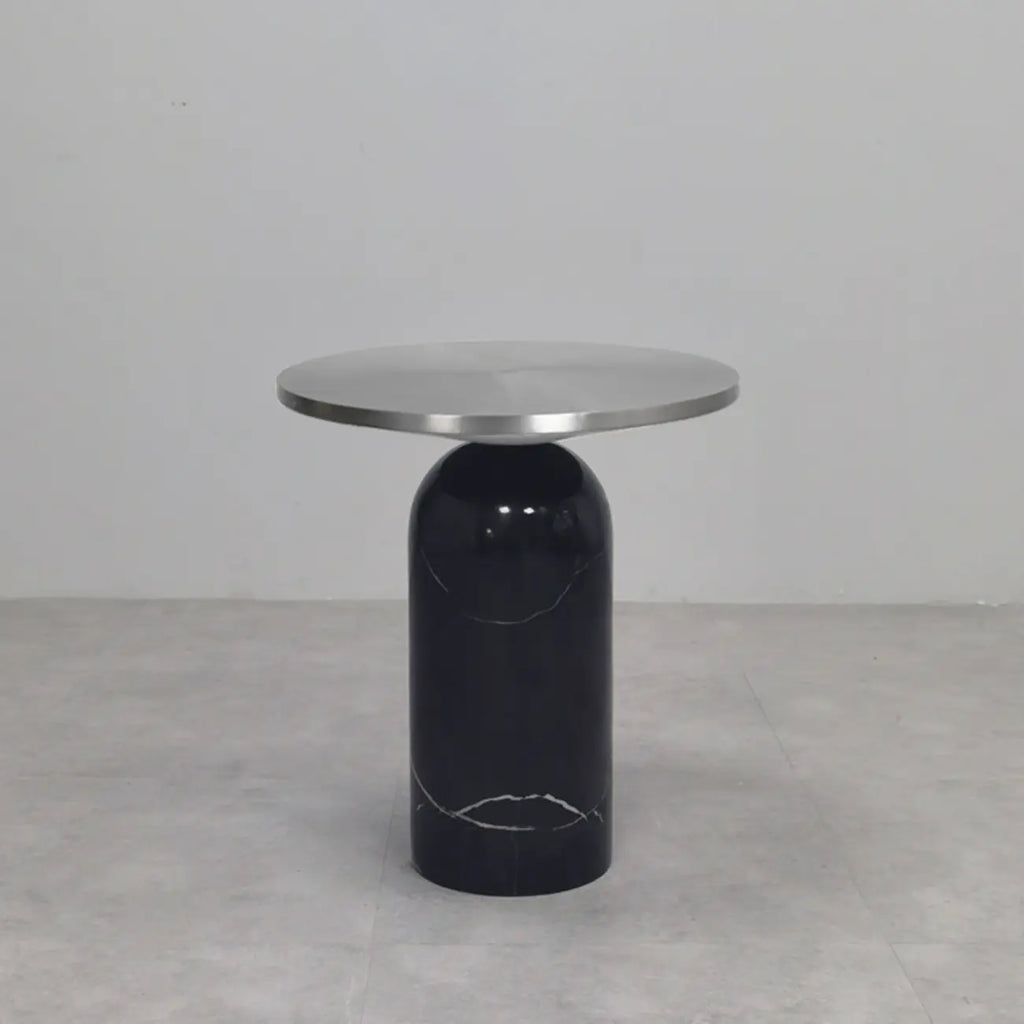 Round Marble Base End Table for Living Room