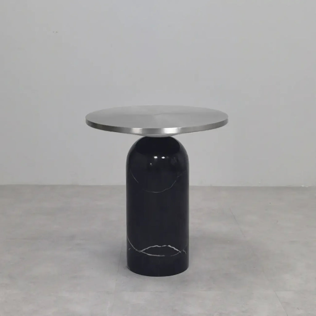 Round Marble Base End Table for Living Room
