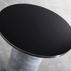 Round Marble Base End Table for Living Room