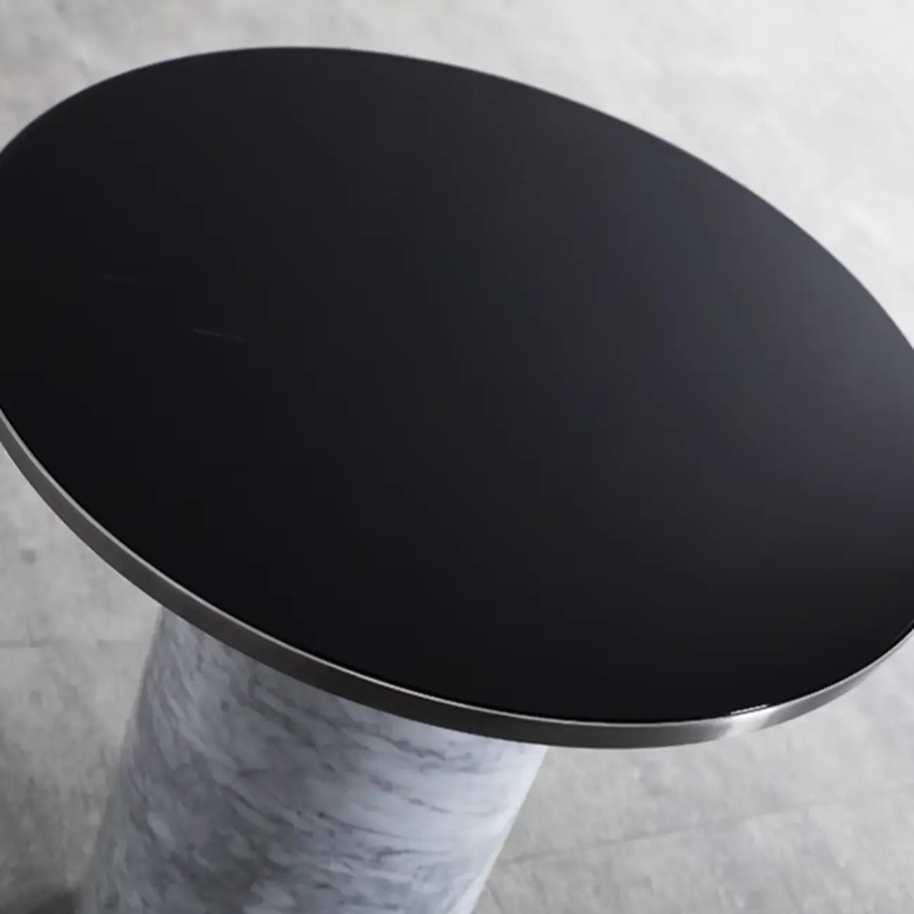Round Marble Base End Table for Living Room