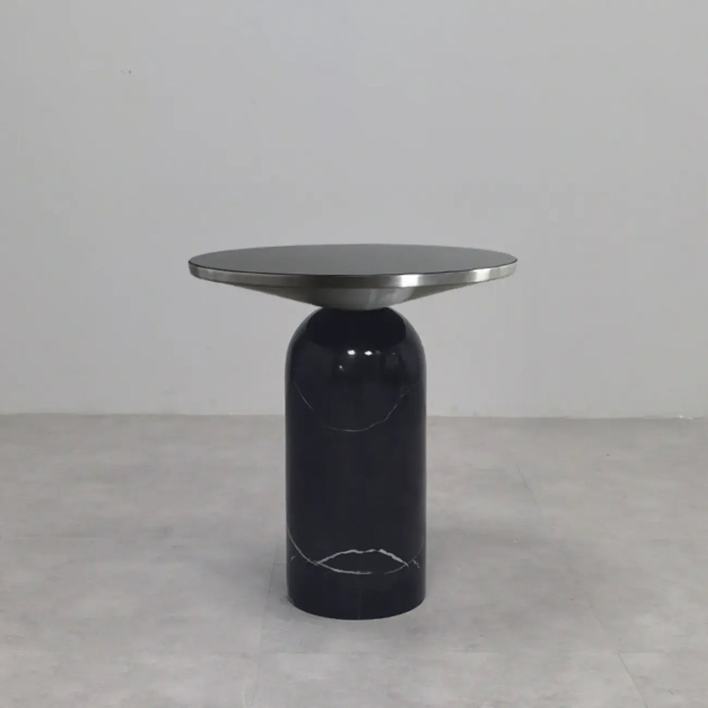 Round Marble Base End Table for Living Room