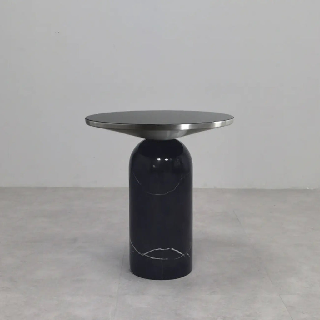 Round Marble Base End Table for Living Room