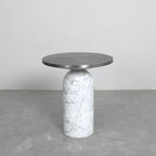 Round Marble Base End Table for Living Room