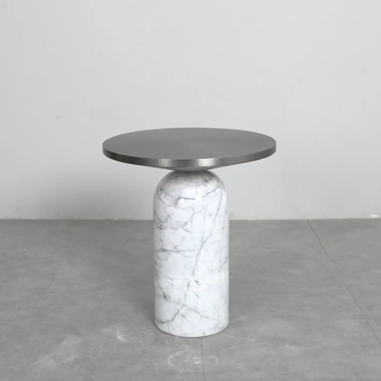 Round Marble Base End Table for Living Room