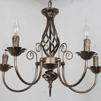 Vintage Brass Classic Candelabra Chandelier Height Adjustable