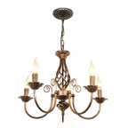 Vintage Brass Classic Candelabra Chandelier Height Adjustable