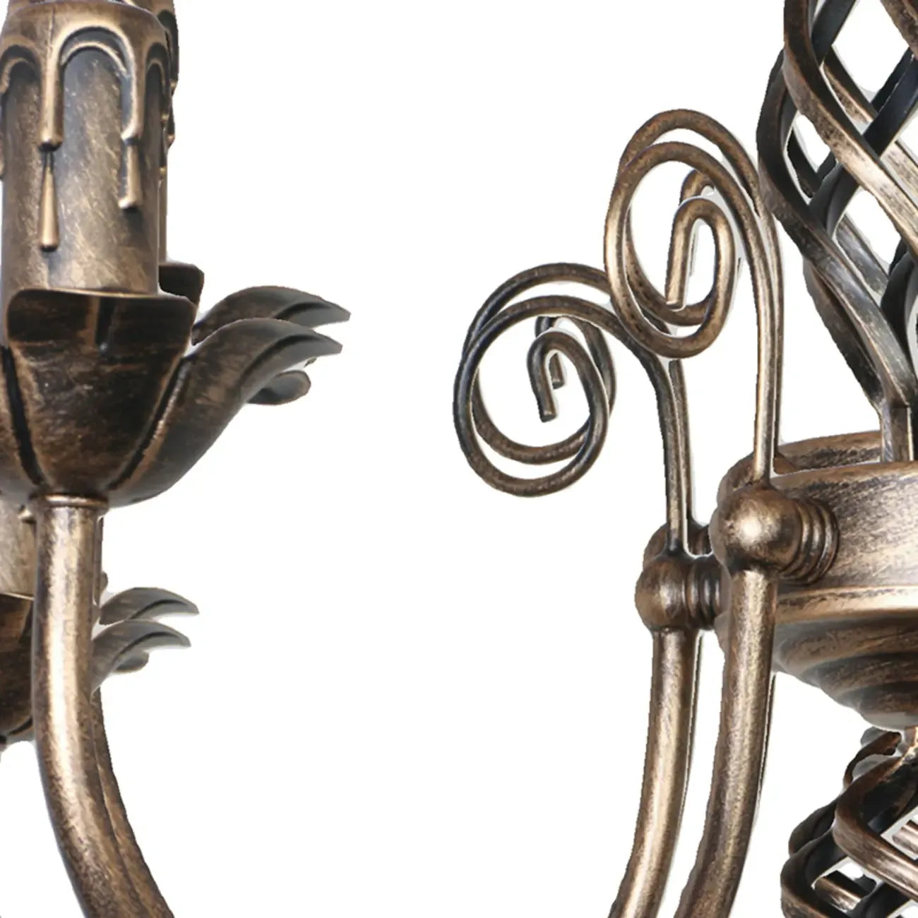 Vintage Brass Classic Candelabra Chandelier Height Adjustable