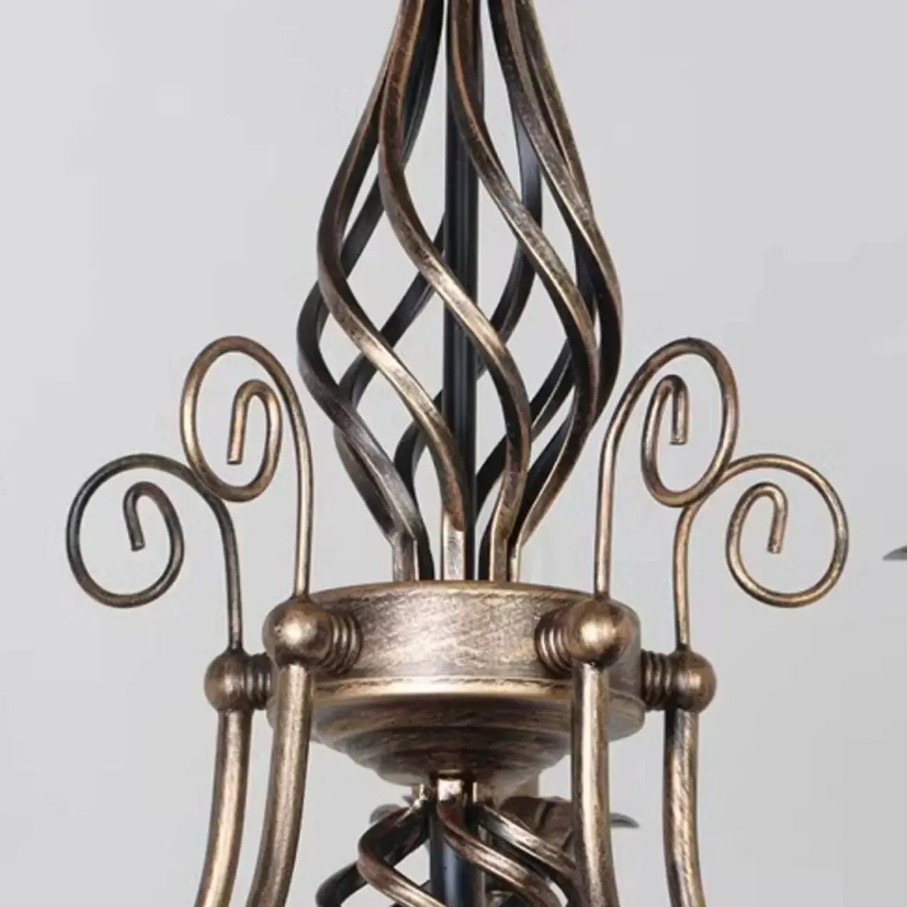 Vintage Brass Classic Candelabra Chandelier Height Adjustable