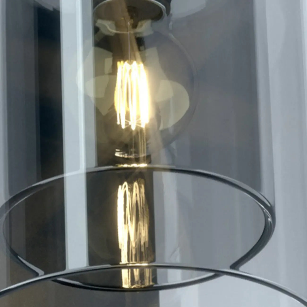 1-Light Double Shade Glass Ambient Wall Sconce