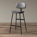 Saddle Faux Leather Counter Stools with Backs