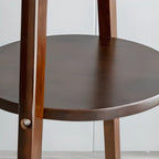 Scandinavian Brown Wooden Shelf Support Bar Tables