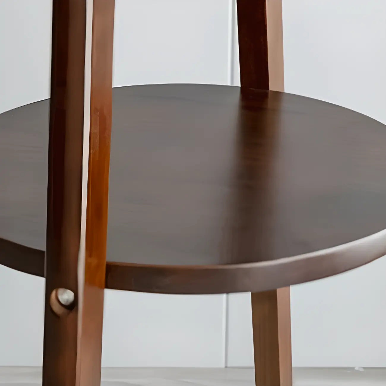 Scandinavian Brown Wooden Shelf Support Bar Tables