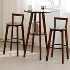 Scandinavian Brown Wooden Shelf Support Bar Tables