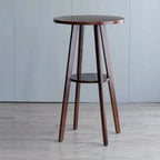 Scandinavian Brown Wooden Shelf Support Bar Tables