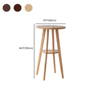 Scandinavian Brown Wooden Shelf Support Bar Tables