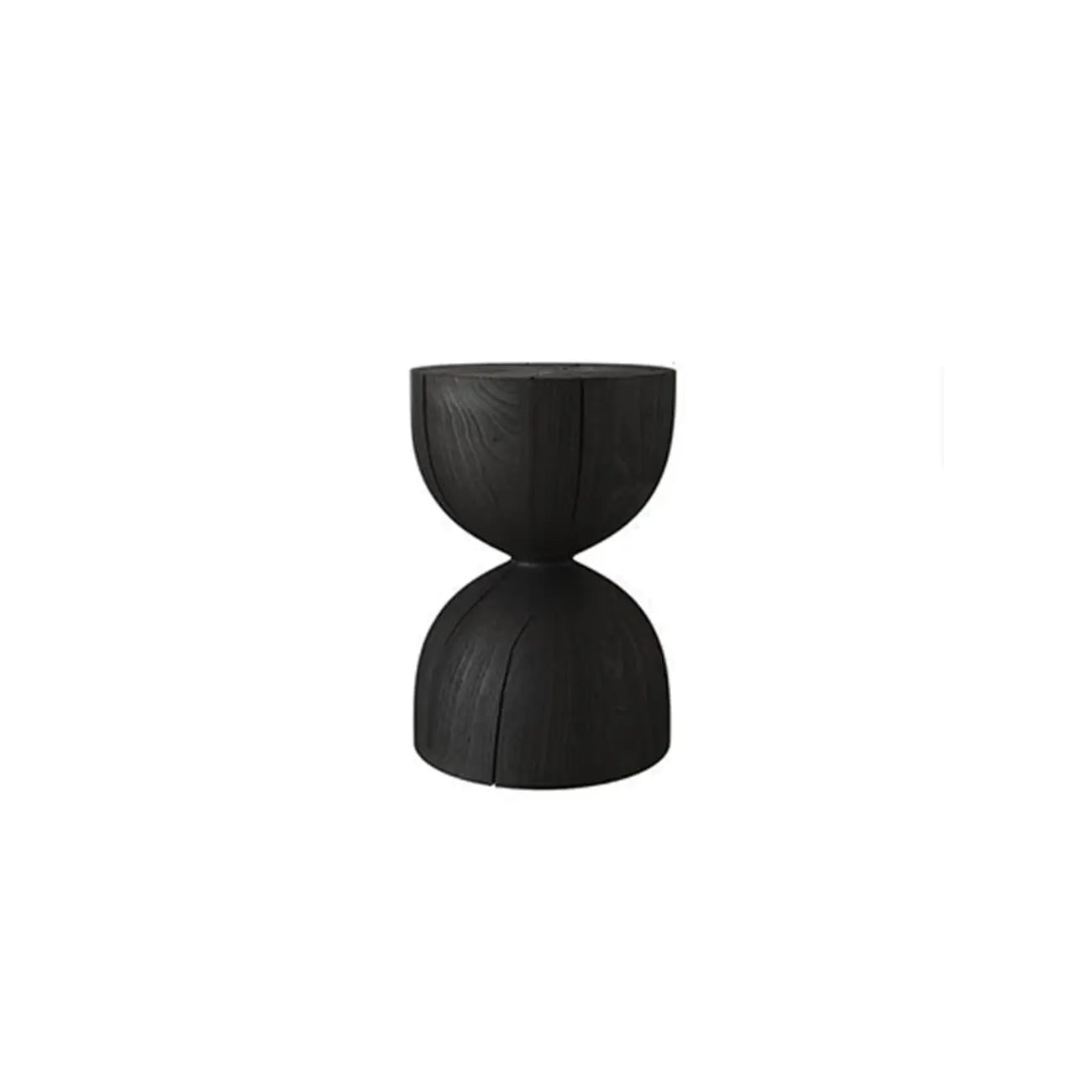 Modern Wooden Drum End Table with Unflip Top for Living Room
