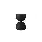 Modern Wooden Drum End Table with Unflip Top for Living Room