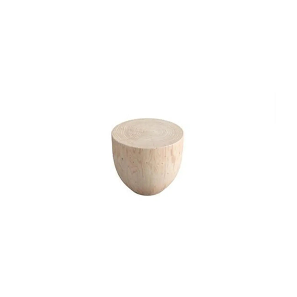 Modern Wooden Drum End Table with Unflip Top for Living Room