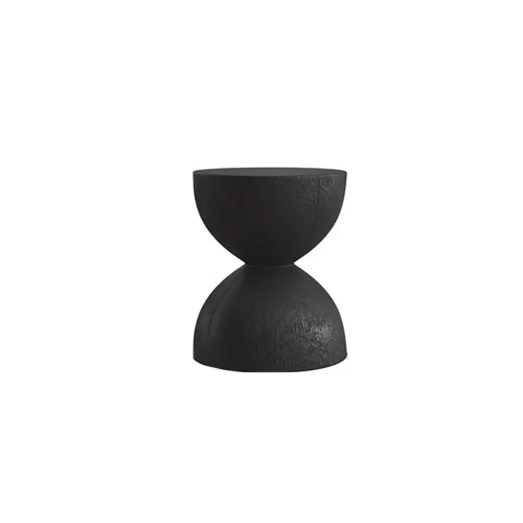 Modern Wooden Drum End Table with Unflip Top for Living Room