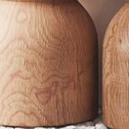 Modern Wooden Drum End Table with Unflip Top for Living Room