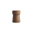 Modern Wooden Drum End Table with Unflip Top for Living Room