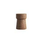 Modern Wooden Drum End Table with Unflip Top for Living Room