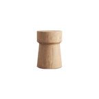 Modern Wooden Drum End Table with Unflip Top for Living Room