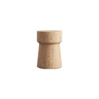 Modern Wooden Drum End Table with Unflip Top for Living Room