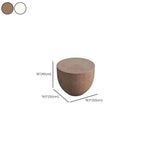 Modern Wooden Drum End Table with Unflip Top for Living Room