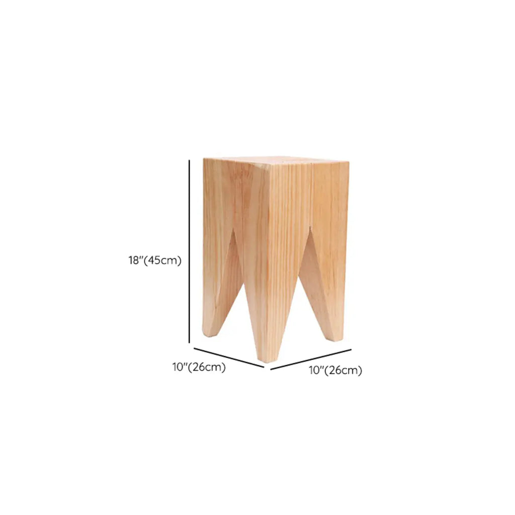 Modern Wooden Drum End Table with Unflip Top for Living Room