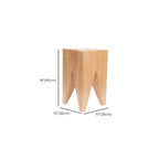 Modern Wooden Drum End Table with Unflip Top for Living Room