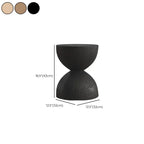 Modern Wooden Drum End Table with Unflip Top for Living Room