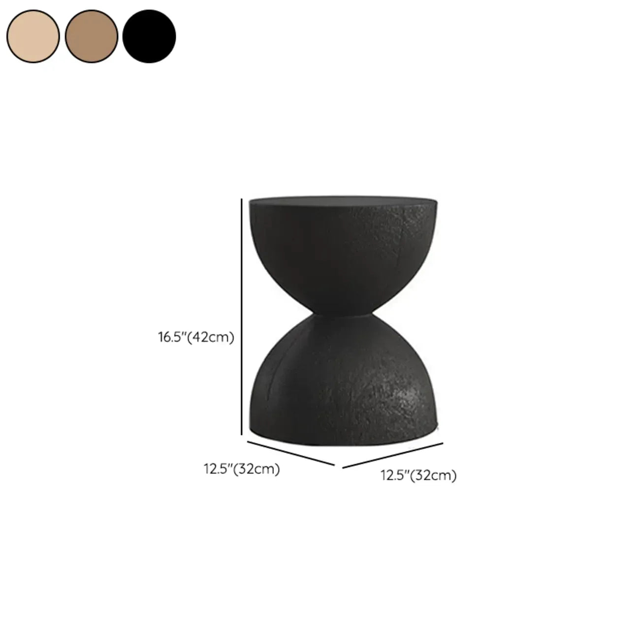 Modern Wooden Drum End Table with Unflip Top for Living Room