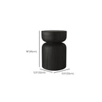 Modern Wooden Drum End Table with Unflip Top for Living Room